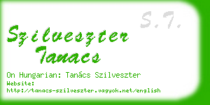 szilveszter tanacs business card